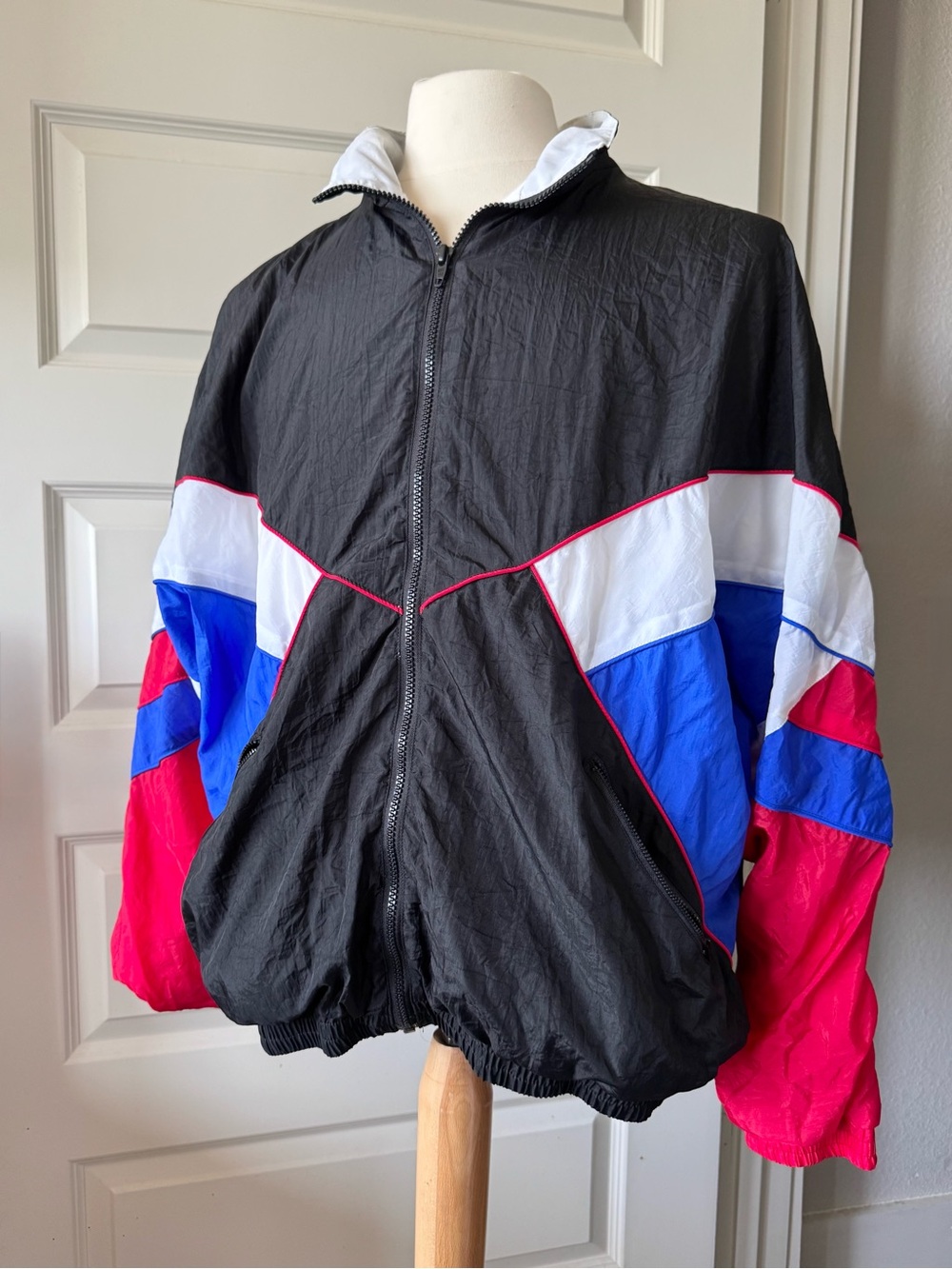 Vintage Avait Sportif Colorblock Windbreaker Jacket 2XL 90s Full Zip